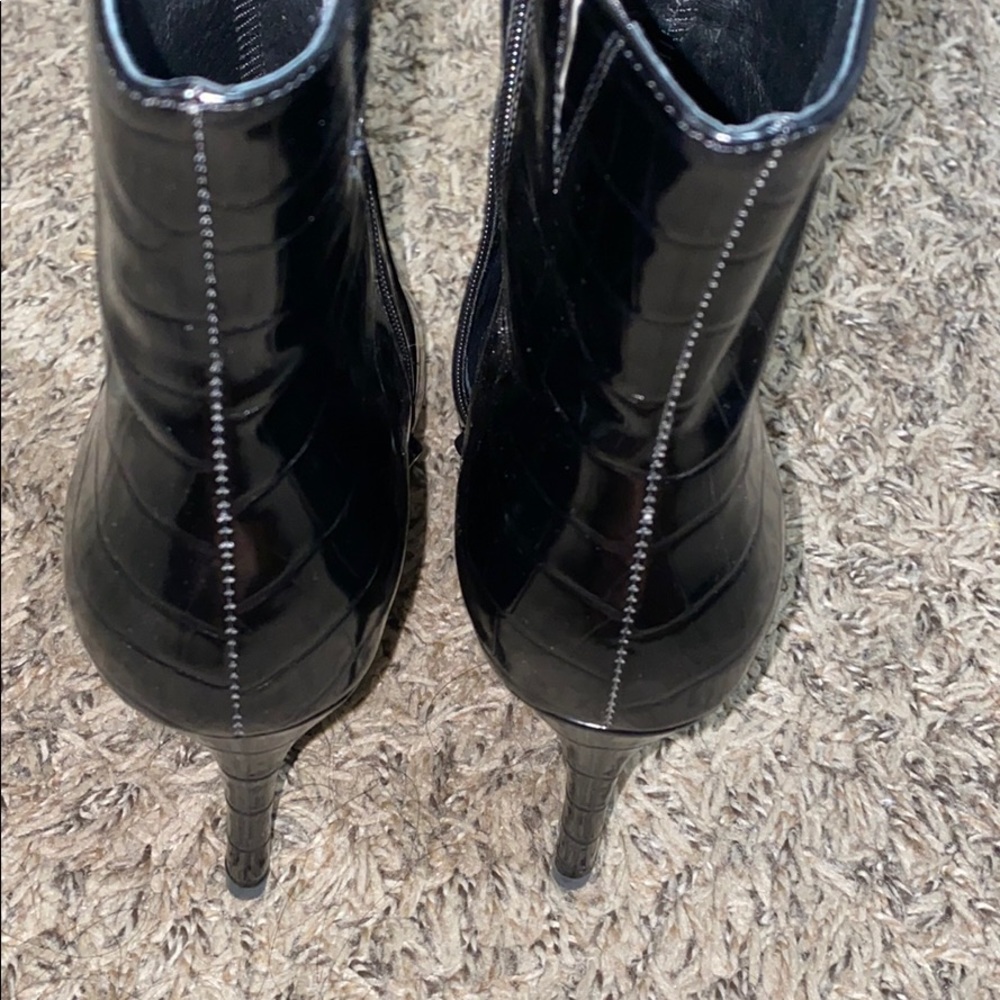 Jeffrey Campbell Snake Embossed Pointy Toe Booties - image 5